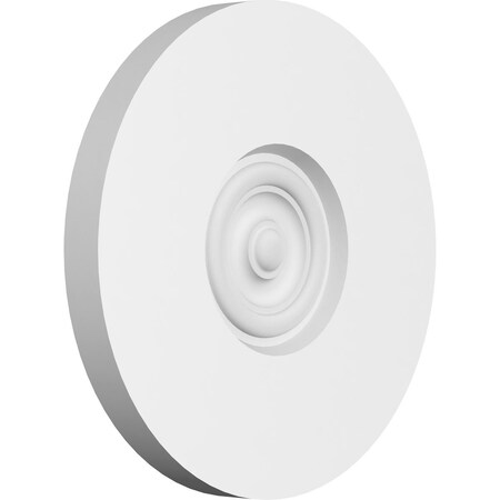 Ekena Millwork Standard Grayson Bullseye Rosette with Square Edge, 8"W x 8"H x 3/4"P ROSP080X080X075GRY02